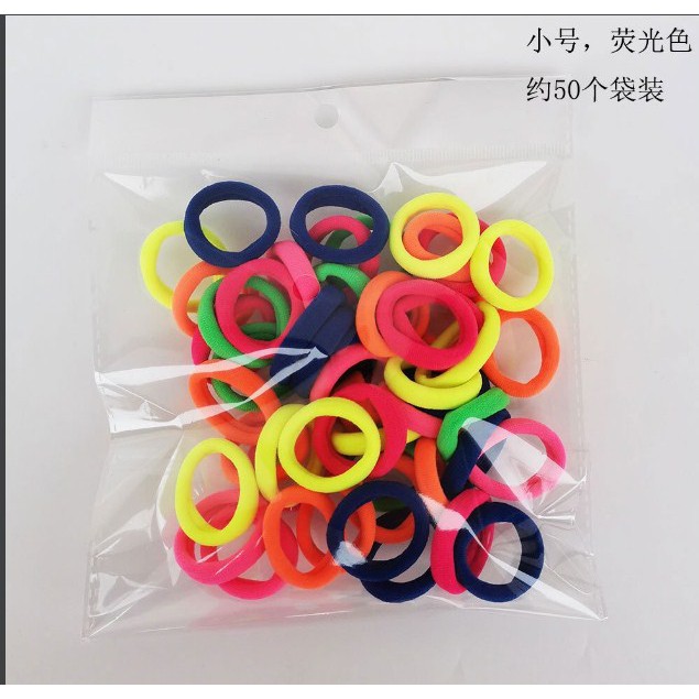 set 50 chun buộc tóc cho bạn nữ, chun tóc cho học sinh, chun buộc tóc cho nữ