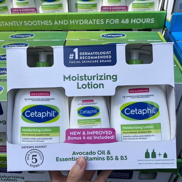 Set 3 Dưỡng Thể Cetaphil Moisturizing Lotion - Mỹ (MẪU MỚI)