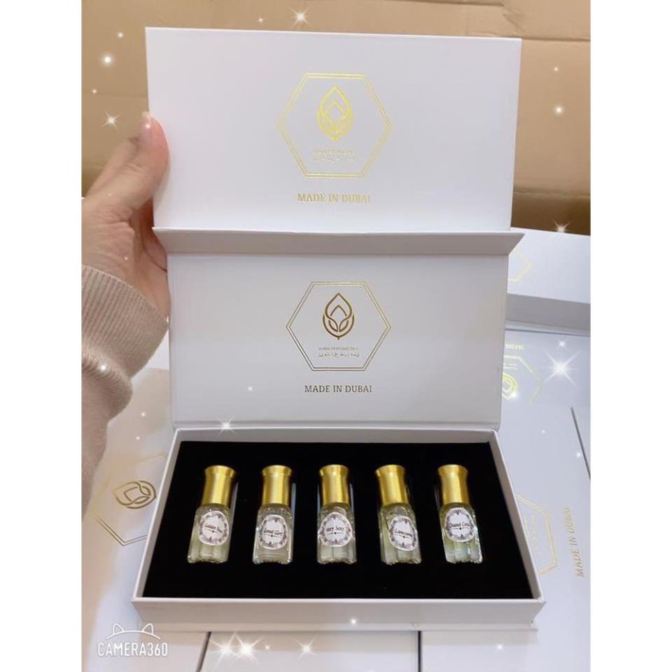 Set tinh dầu nước hoa Dubai 5 chai dạng lăn | Thế Giới Skin Care