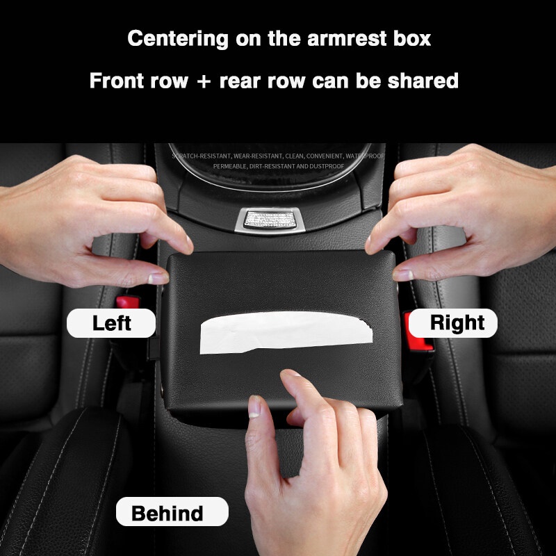 Hộp Đựng Khăn Giấy Bằng Da Gắn Tấm Che Nắng Xe Hơi MG ZS MG3 MG5