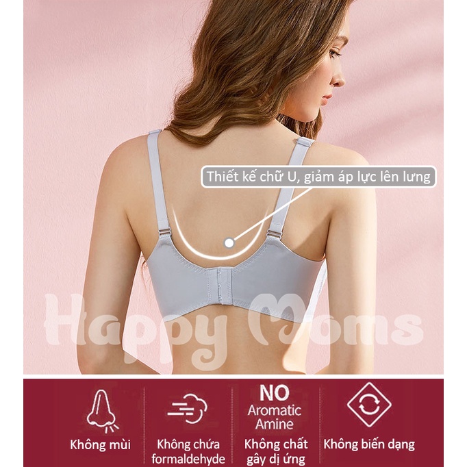 Áo Lót Cho Con Bú - Áo Ngực Bầu Nâng Ngực Chất Ren Mềm Mịn HAPPY MOM cho mẹ bầu và sau sinh