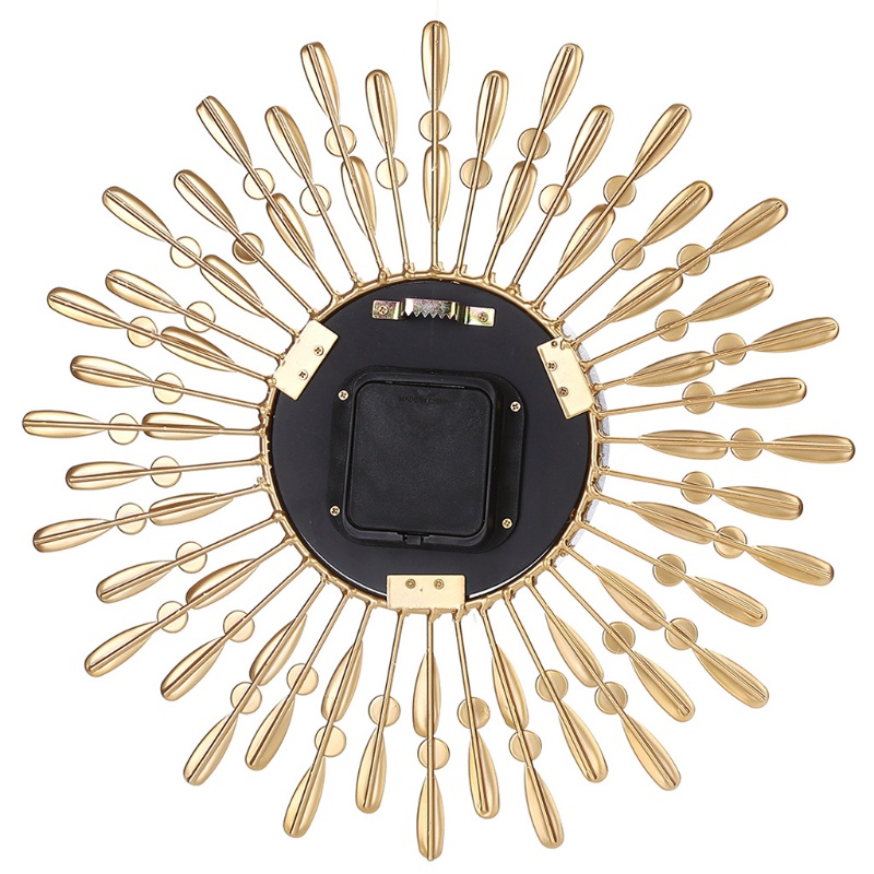 Đồng Hồ Treo Tường Cỡ Lớn Bằng Kim Loại Đính Kim Cương Giả Sang Trọng Trang Trí Nhà Cửa / Văn Phòng