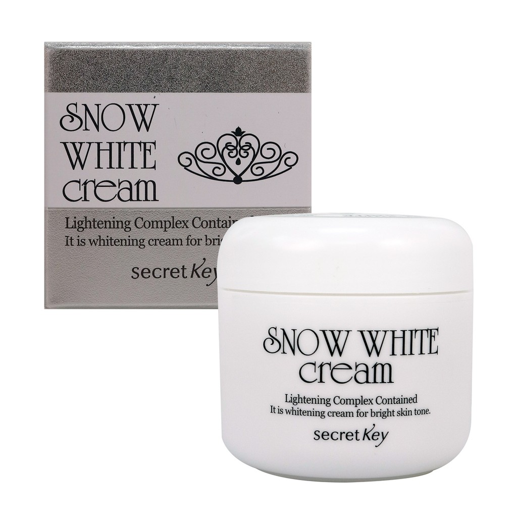 Bộ 2 sản phẩm dưỡng trắng da toàn diện Secret Key (Snow White Cream 50g + Snow White Milky Pack 200g)