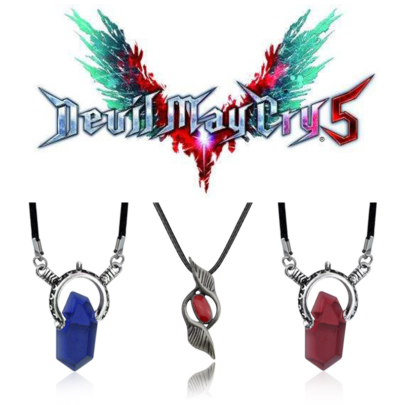 Vòng cổ Mặt Đá Pha Lê Đỏ Dante Devil May Cry 5 Trong Demon Hunter