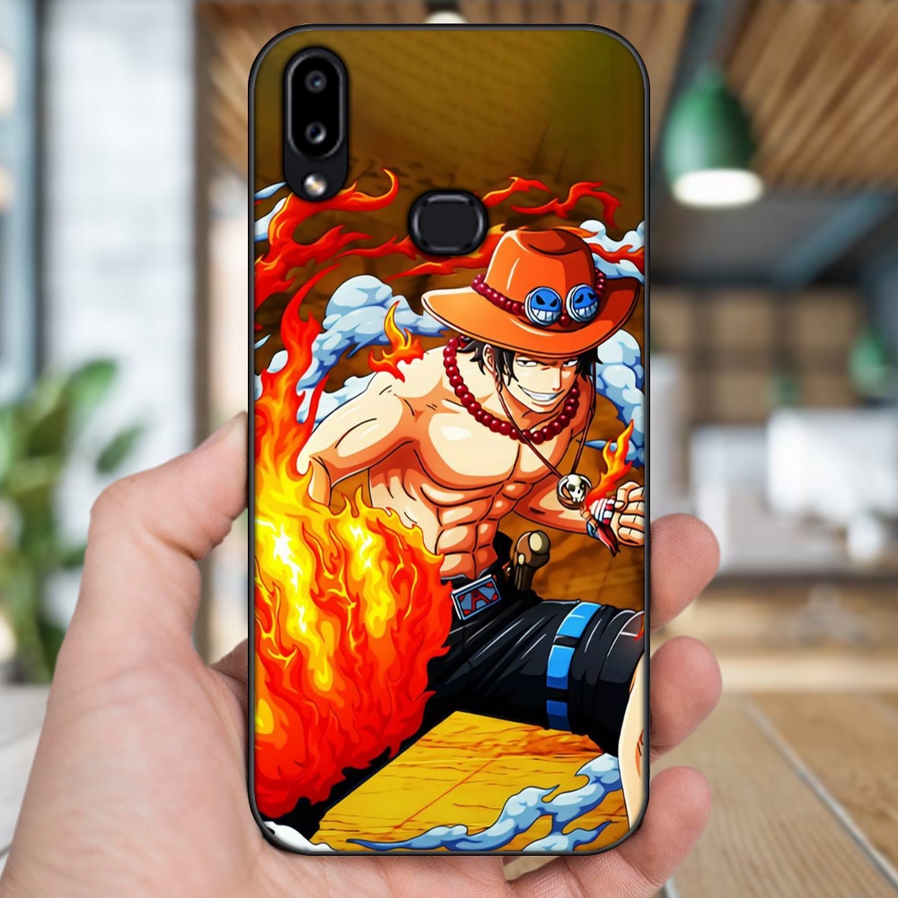Ốp lưng Samsung A10S viền đen in hình Ace One Piece