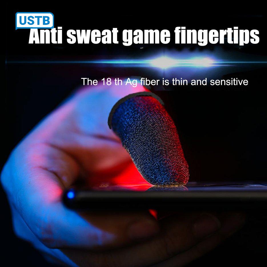 Cặp găng ngón tay chơi game sợi carbon chống trượt độ nhạy cao tiện lợi