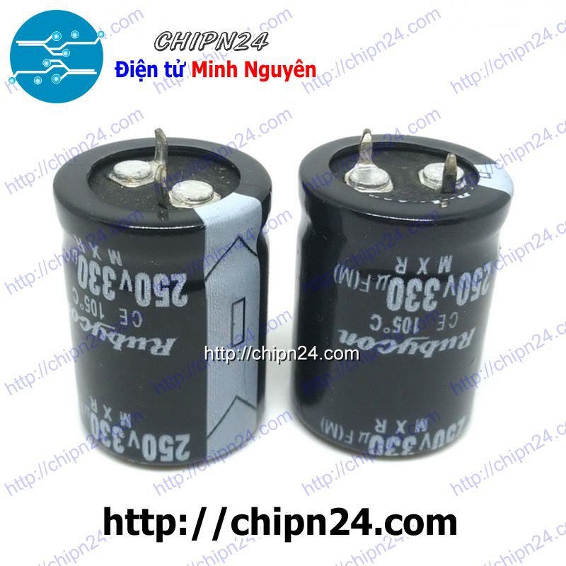[1 CON] (H63) Tụ hóa 330uF 250V (22x30mm)