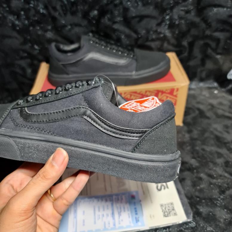 💜 Giày Thể Thao Vans Old Skool Full Black Đen Nam Nữ Cổ Thấp