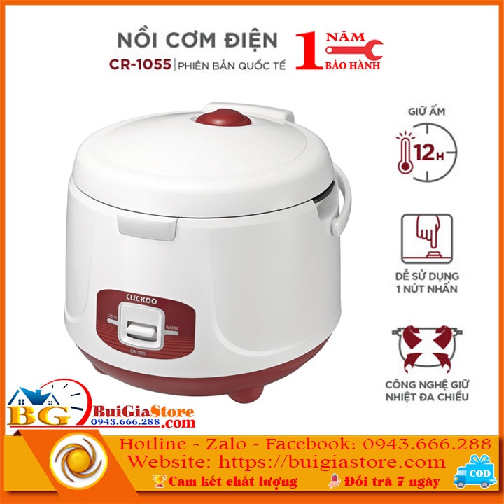 Nồi cơm điện Hàn Quốc Cuckoo 1.8 lít CR-1055