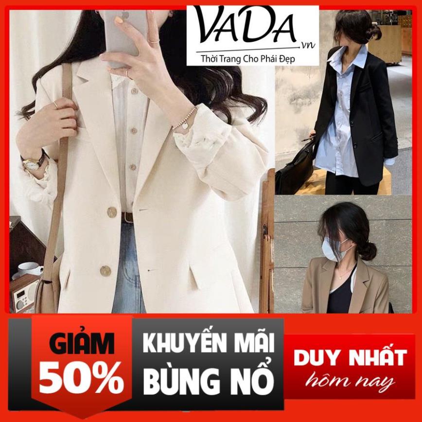 Áo khoác blazer Nữ From Rộng tay dài, nút bọc đi dự tiệc, dạo phố đi chơi, quẩy bar sang chảnh- VADA - A268