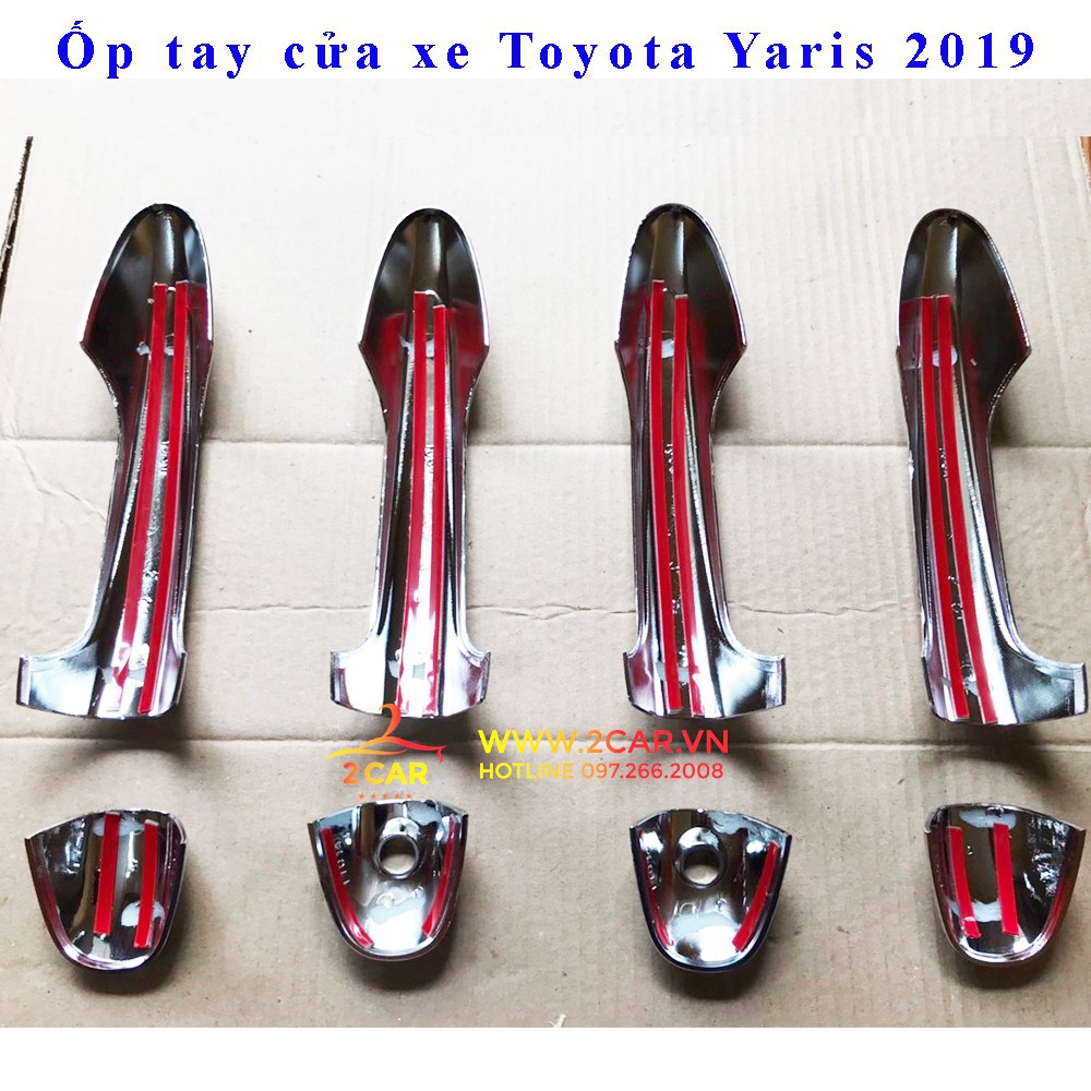 Ốp tay, hõm cửa xe Toyota Yaris 2019-2020 mạ crom