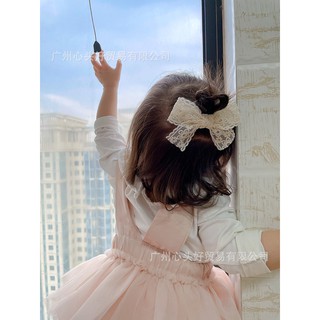 [ Mẫu mới ] Băng Đô Nơ Trắng Cho Bé Gái