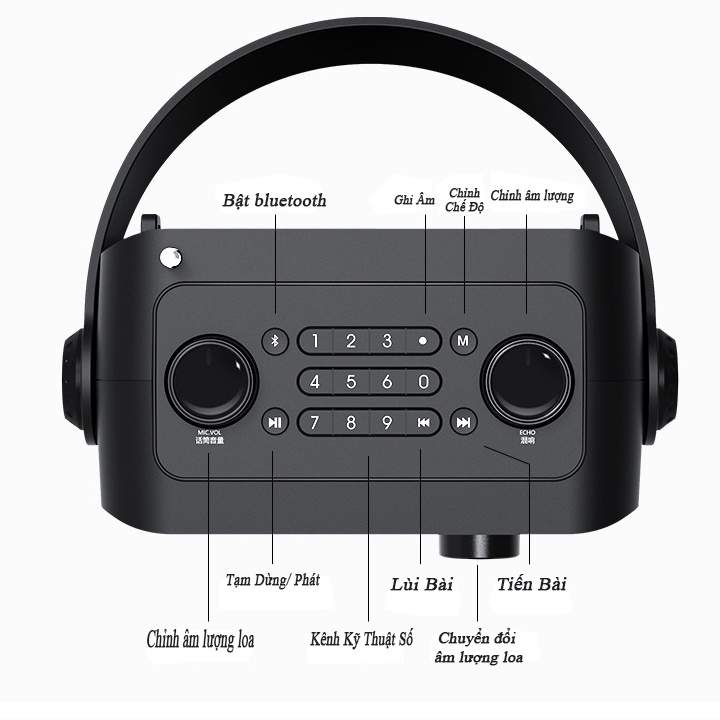 Mic trợ giảng cao cấp, loa trợ giảng bluetooth SHIDU H8 - bảo hành 1 năm.