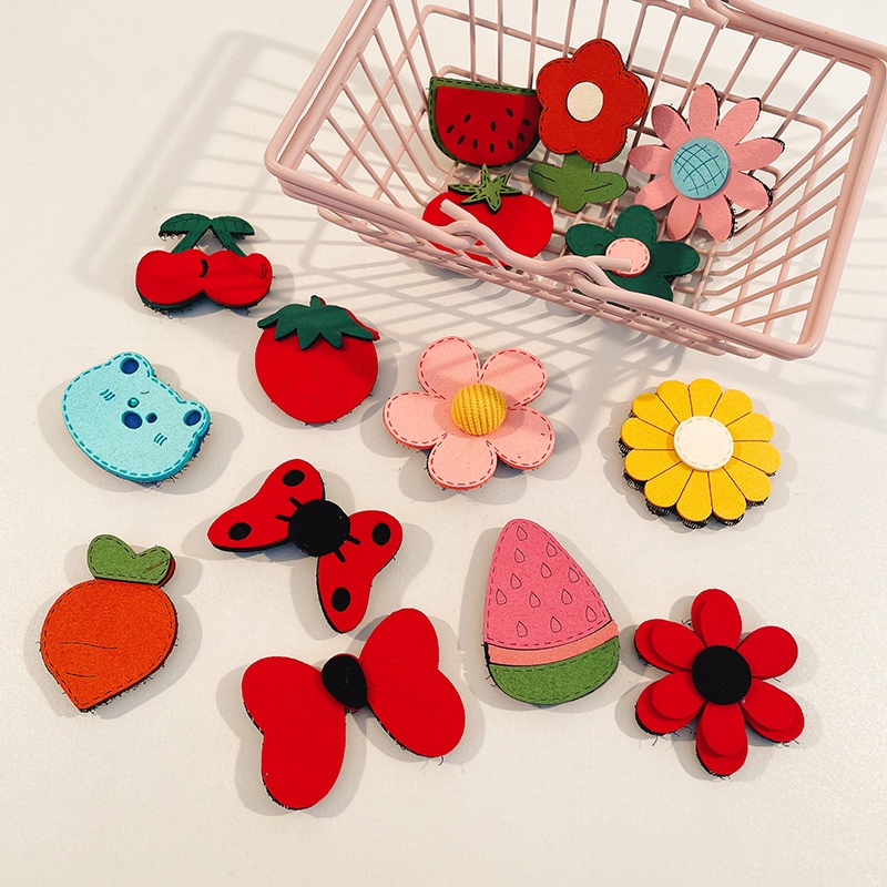 Kẹp Tóc Khóa Dán Không Đau Kiểu Hàn Quốc Dễ Thương Cho Bé