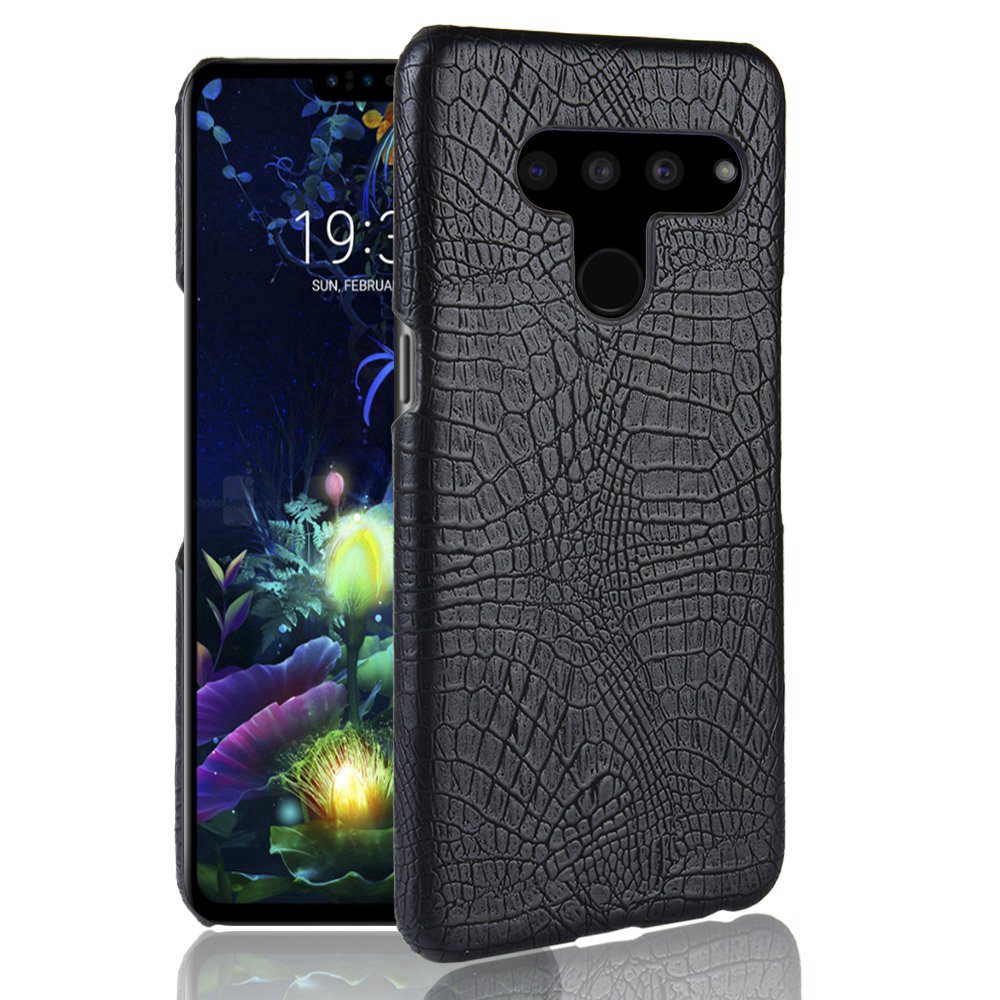 Bao da điện thoại họa tiết da cá sấu bằng PU phối PC cho LG V50 ThinQ 5G