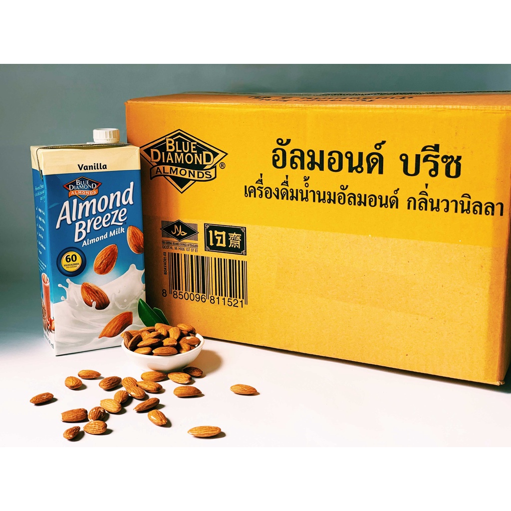 Thùng Sữa hạt hạnh nhân ALMOND BREEZE VANILLA 946ml (12 hộp)