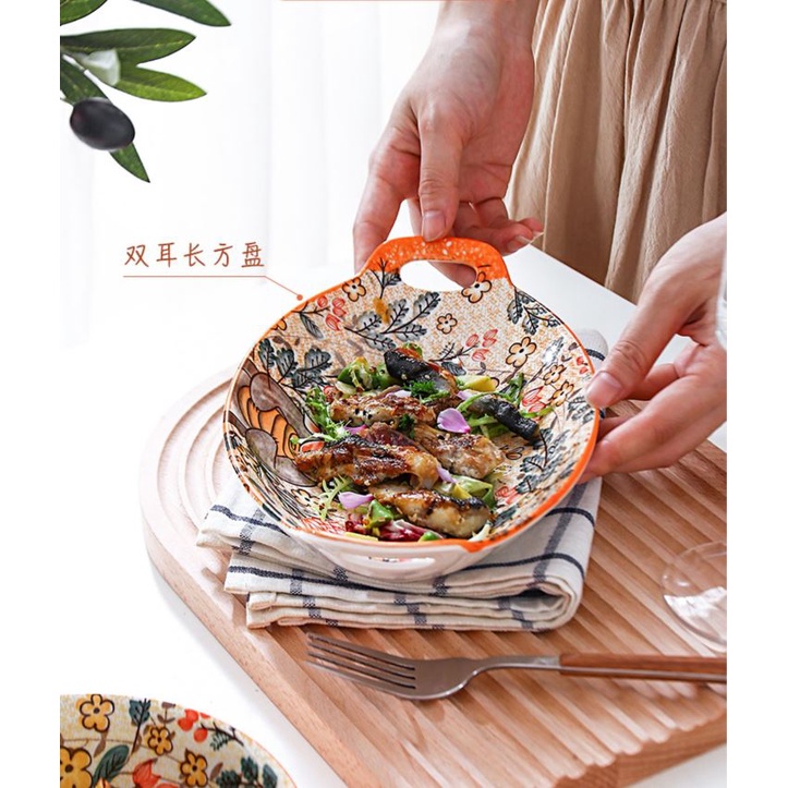 Tô chén khay sứ cao cấp hình gấu dễ thương cho bé
