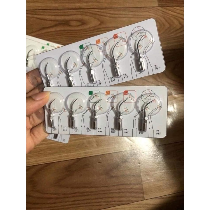 Mũi Lấy Cao Vỉ 5 Mũi Răng Gắn Vào Máy Lấy Cao Woodpecker, B5, B6, DTE