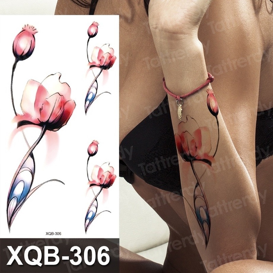 Hình Xăm Dán Tạm Thời Hình Hoa Hướng Dương Chống Thấm Nước Độc Đáo