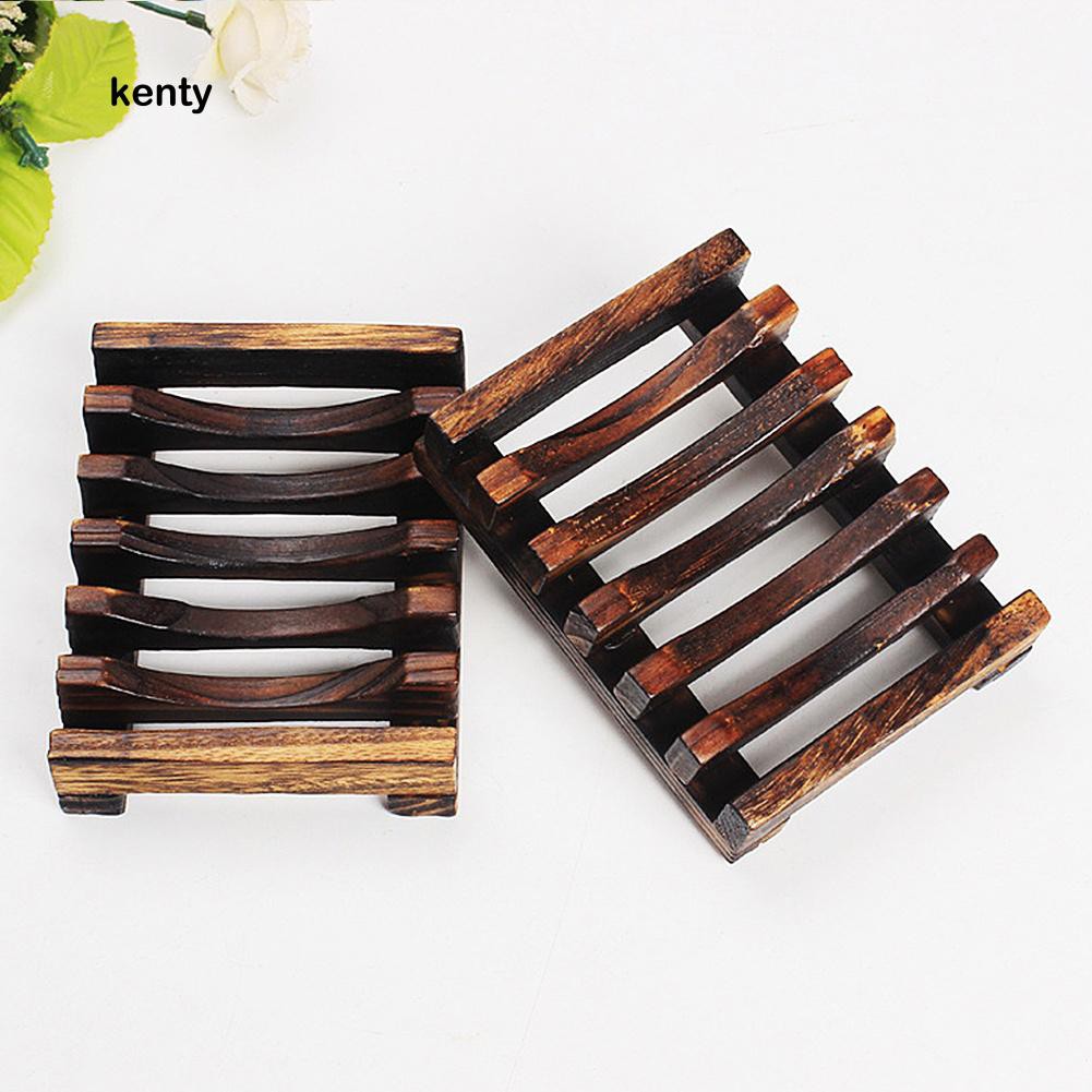 Khay gỗ đựng bánh xà phòng kiểu dáng cổ điển tiện dụng cho phòng tắm