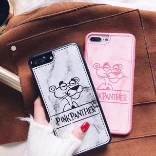 Ốp pink panther (Báo Hồng) pha da 2 màu xám hồng