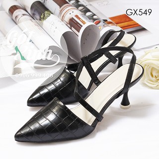 Giày Slingback mũi nhọn 5p quai giữa - hình thật kèm video shop tự quay