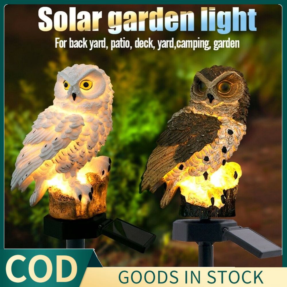 Đèn Led Năng Lượng Mặt Trời Hình Con Cú Trang Trí Sân Vườn 1