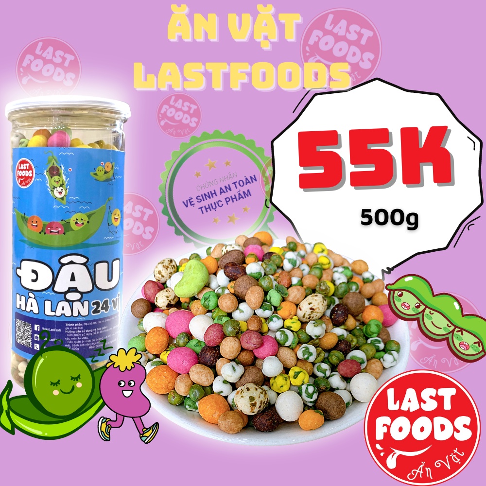 Đậu hà lan 24 vị 500g hũ pet,ăn vặt LASTFOODS Hà Nội với các mẫu đồ ăn vặt các miền đầy đủ hương vị thơm ngon giá rẻ