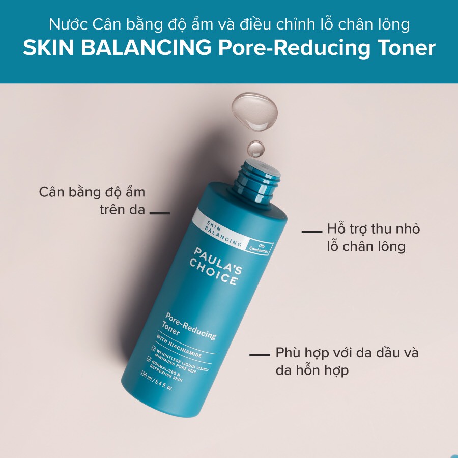 Nước Hoa Hồng Paula's Choice Skin Balancing Pore-Reducing Toner 190ml