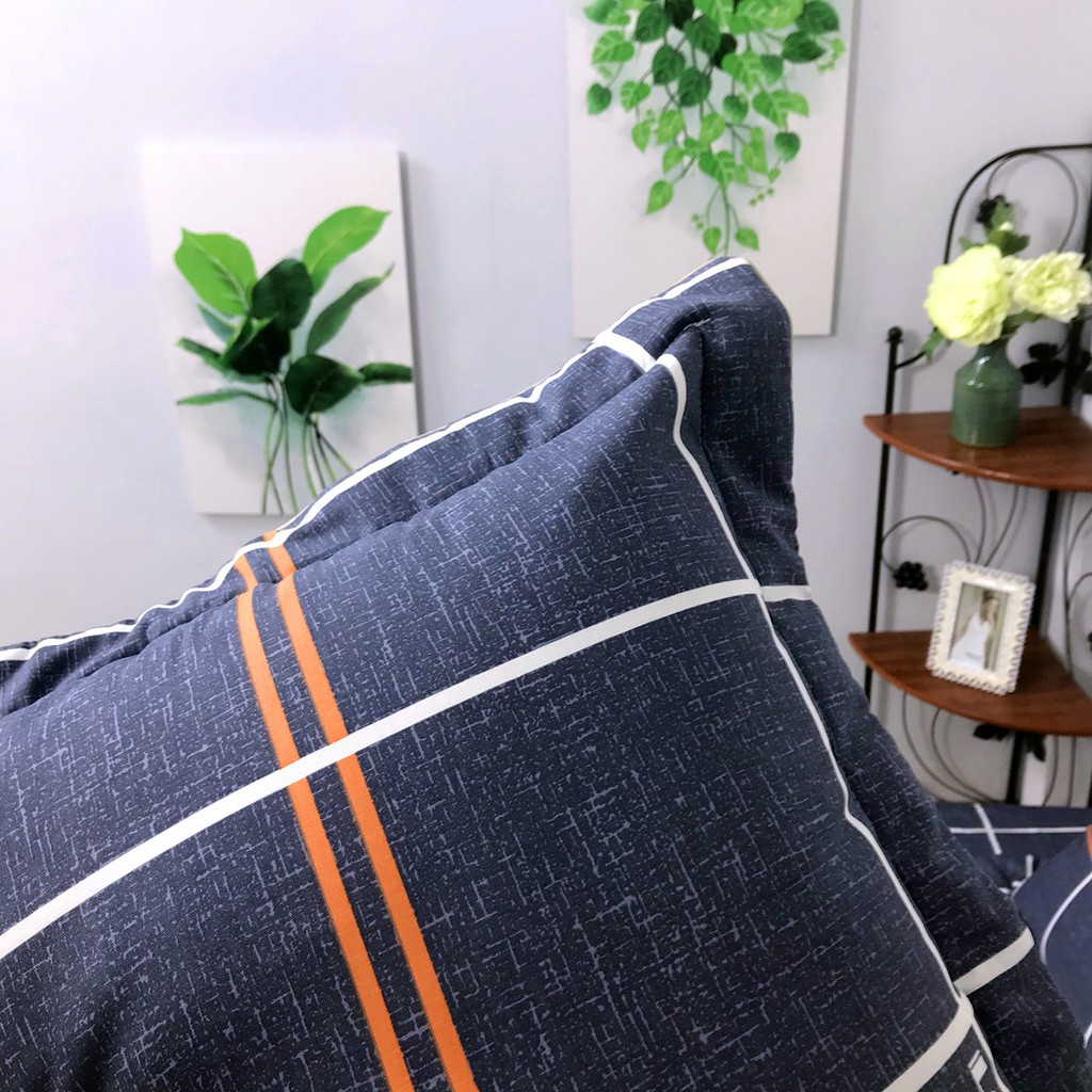 Bộ Ga Gối Cotton 100% Hàng Việt Nam Chất Lượng Cao Mẫu CARO LONDON trungvbhp_shopalot2