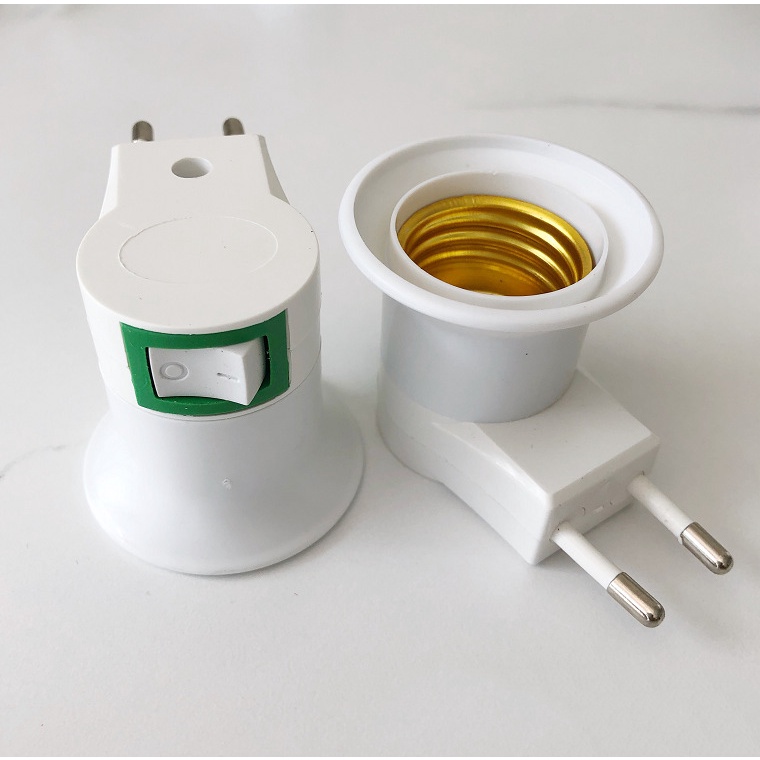 Chuôi Bóng Đèn E27 220v Gắn Tường Có Công Tắc Bật / Tắt Tiện Dụng