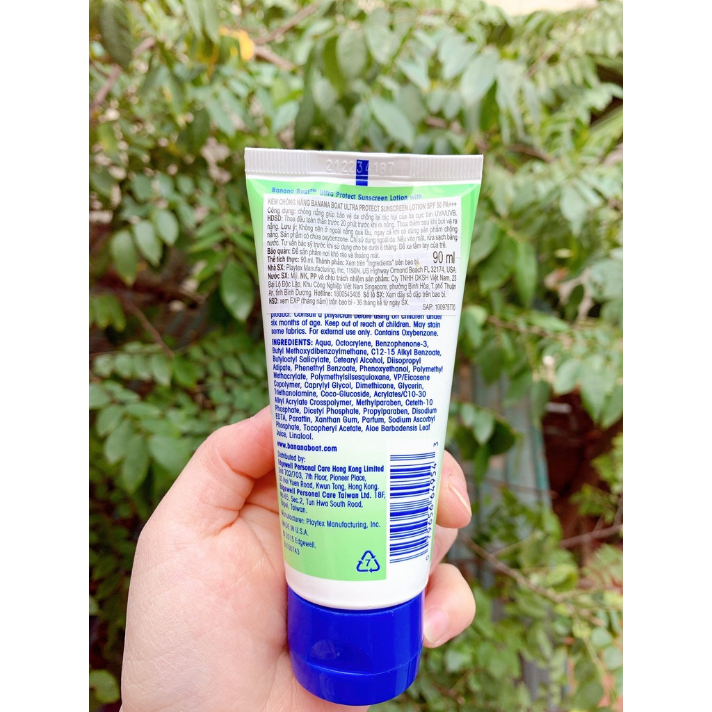 [Hàng New] KEM CHỐNG NẮNG BANANA BOAT ULTRA PROTECT SPF50 90ML(date 07/2024)
