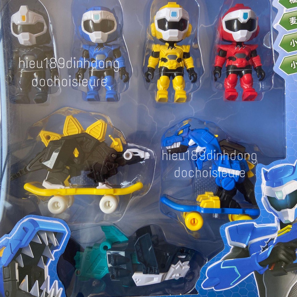 Đồ chơi biệt đội siêu nhân nhí lực lượng nhí khủng long miniforce vỏ xanh