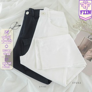 Quần suông kaki trắng/đen 550 - made by fiin