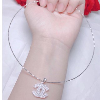 Dây chuyền - kiềng mềm mặt x gắn đá cao cấp - re vo dich