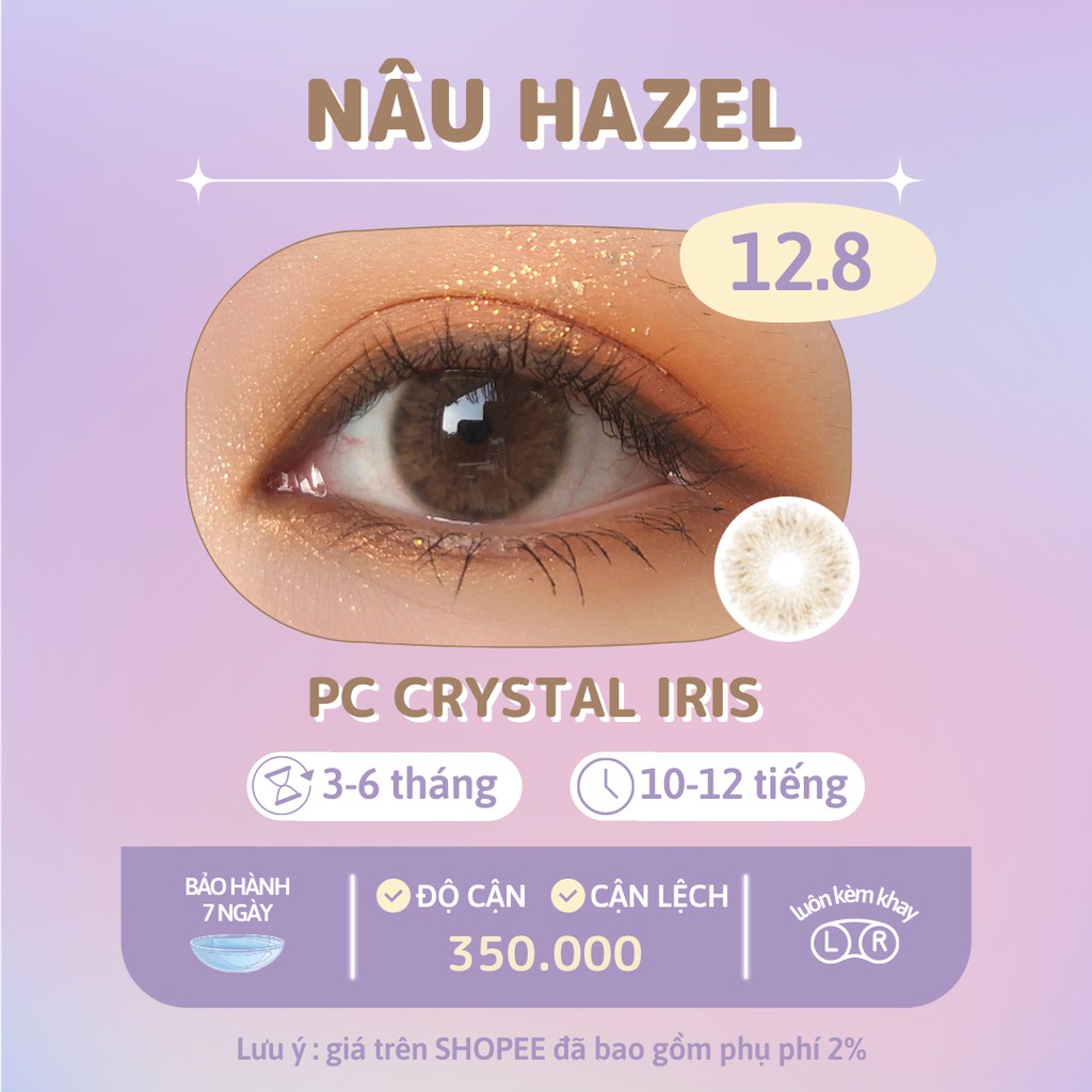 Kính áp tròng Siesta Crystal Iris Hazel dành cho mắt nhạy cảm - Pc Hydrogel | Hạn sử dụng 6 tháng