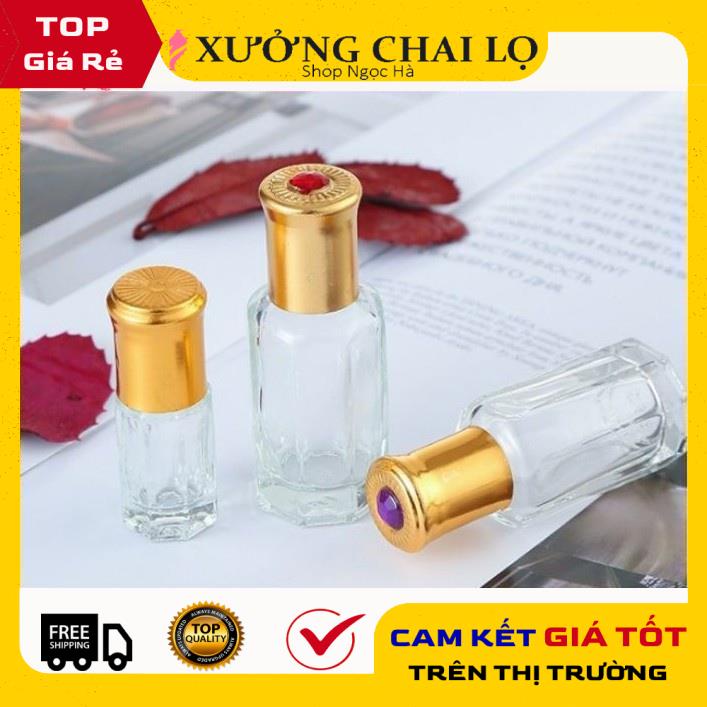 [GIÁ RẺ NHẤT] Lọ Chiết Nước Hoa Dubai ❤ [3ml,6ml] Vỏ lọ bi lăn Ruby rỗng đựng dầu thơm , phụ kiện du lịch