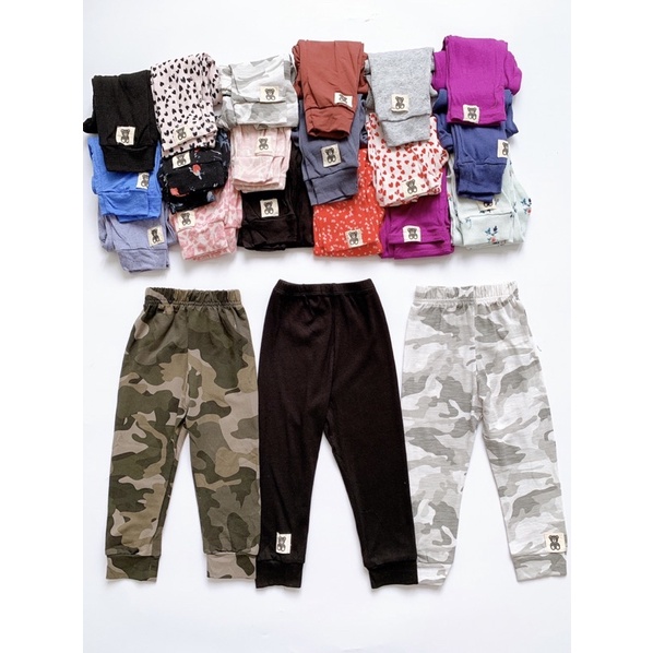 Set 4 quần thun dài cho bé trai bé gái size từ 10-20 cân