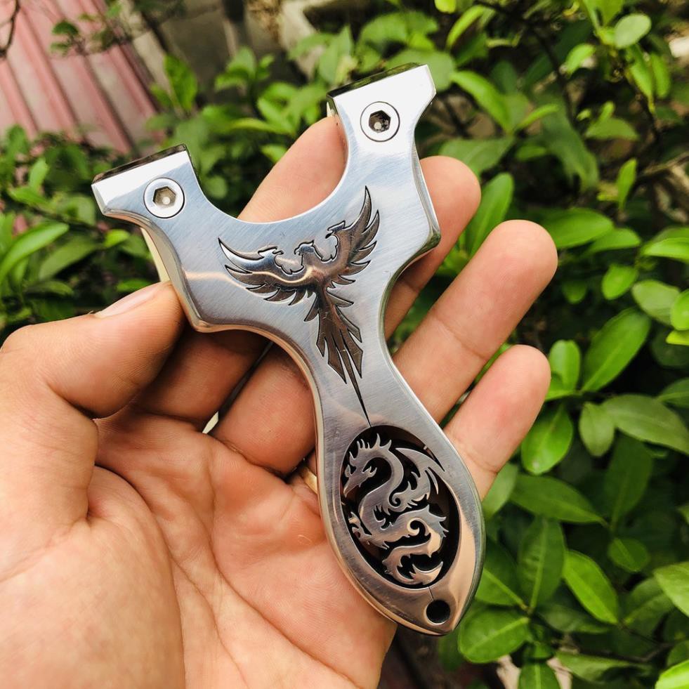 siêu rẻ Ná Cao Su Rồng Phượng Inox 304 Nguyên Khối Cao Cấp Đã Được Đánh Bóng - Tặng Kèm Dây Thun Precise