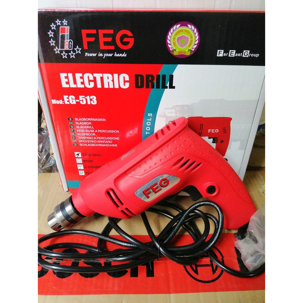 Máy khoan FEG EG513 10mm đầu răng