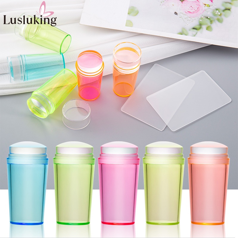 Set dụng cụ LUSLUKING in hình móng tay bằng silicon trong suốt mini DIY