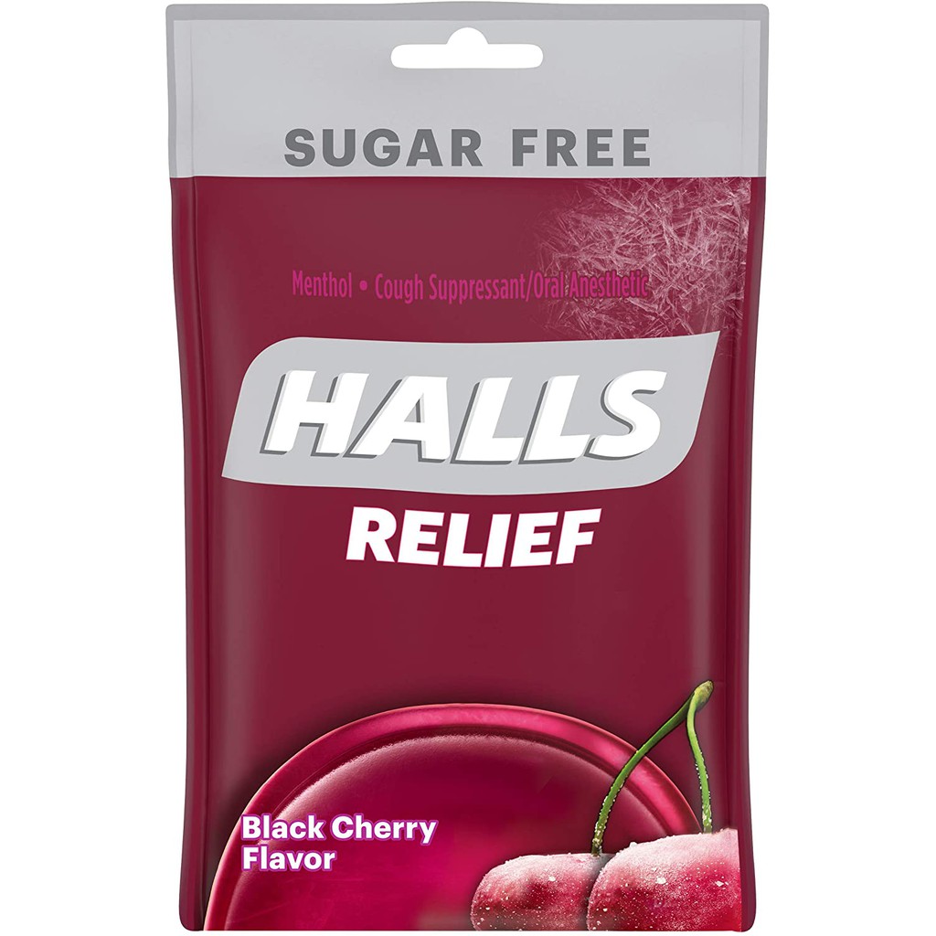 Kẹo ngậm Halls không đường hương cherry - 25v
