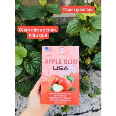 THẠCH TÁO HỖ TRỢ GIẢM CÂN DA APPLE SLIM 10 GÓI -  1 hộp 10 gói x 25gr - Hàng Chính Hãng