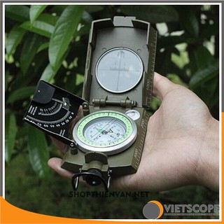 La Bàn Đa Dụng Cao Cấp Chuẩn Quân Đội Thân Kim Loại - Chống Nước, Đo Độ Nghiêng