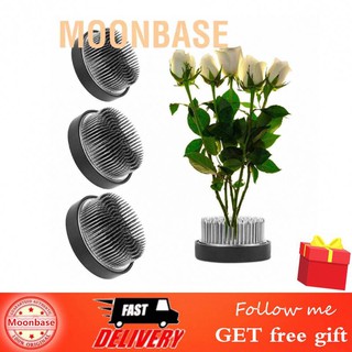 [Ready Stock]Bàn chông cắm hoa Ikebana bằng thép không gỉ có đế cao su tròn dễ tháo độ bền cao