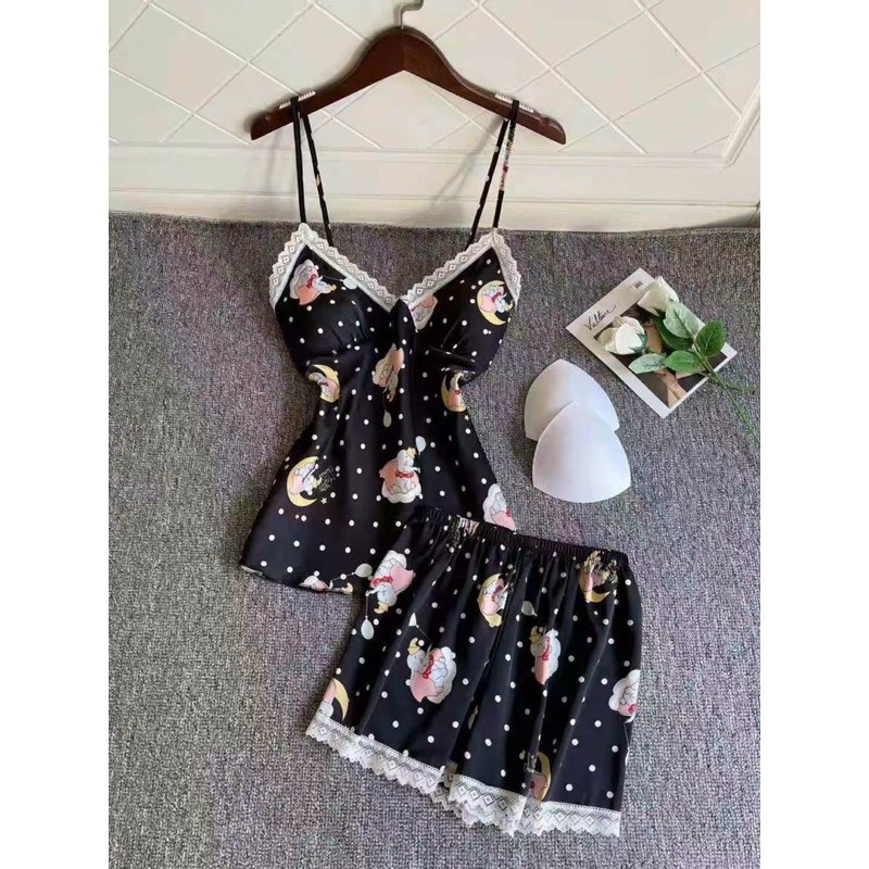 Đồ Ngủ Sexy Nữ - Đồ Bộ Mặc Nhà Lụa Satin Cao Cấp | BigBuy360 - bigbuy360.vn