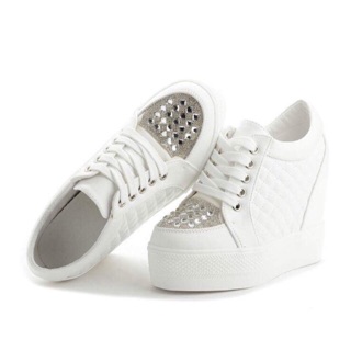 ORDER giày thể thao sneaker trắng, đen tăng chiều cao size 33 đến 40 (chat shop) sẵn 34