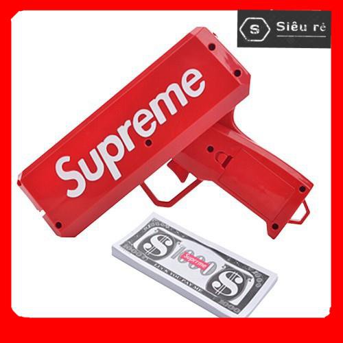 Súng Bắn Tiền Supreme Full Box Tặng Kèm 100 Tờ Tiền Dolar Supreme sale (MSP DC90109)