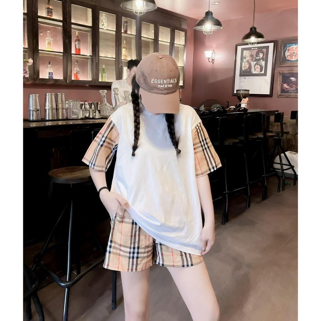 SÉT bộ đùi  áo thun nữ  tay kẻ +  quần  kẻ ống rộng hàng đủ size S,M,L;XL