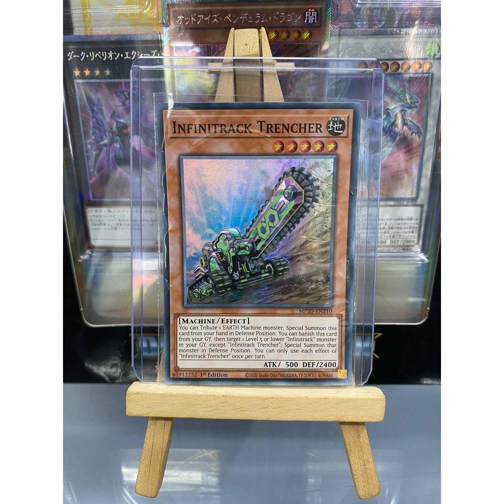 [ Dưa Hấu Yugioh] Lá bài thẻ bài Infinitrack Trencher – Super Rare - Tặng bọc bài nhựa bảo quản